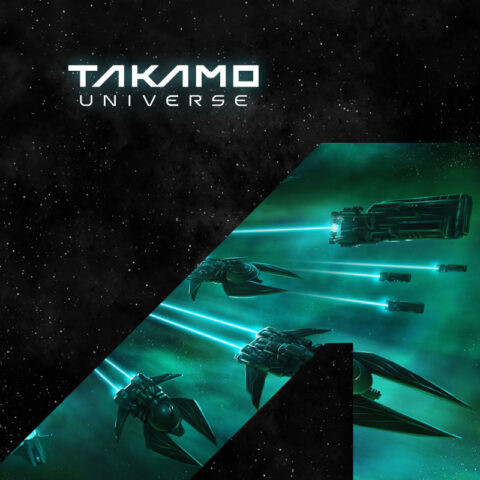 Takamo Universe science fiction brand identity and logo design by MVOG Studio
